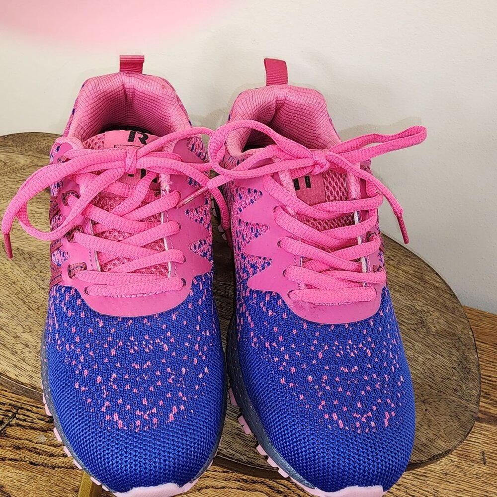 NWOB-Womans Lace Up Pink Running Shoe-Size 38